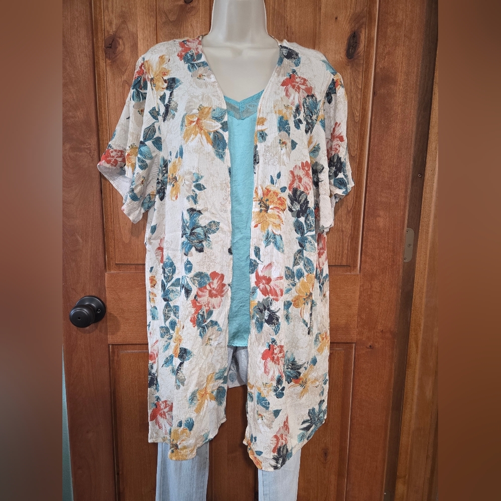 Maurices Multicolor Kimono Shrug‎ Cardigan